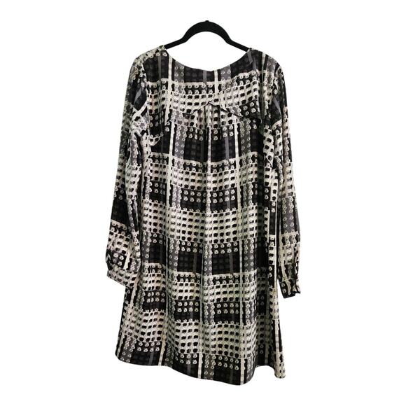 Thakoon for Design Nation Dress Size M Black Grey White Mini Long Sleeve - Picture 2 of 13